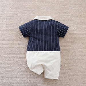 Smart Cotton Blue White Summer Romper 7 - Minitaq baby kids clothes dress