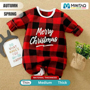 Christmas Checkered Style Baby Romper 2 - Minitaq baby kids clothes dress