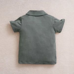 Storm Green Polo Cotton Kids Shirt 7 - Minitaq baby kids clothes dress