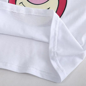 Playful Little Bear White T-Shirt with Stripe Pattern Shorts Set 8 - Minitaq baby kids clothes dress