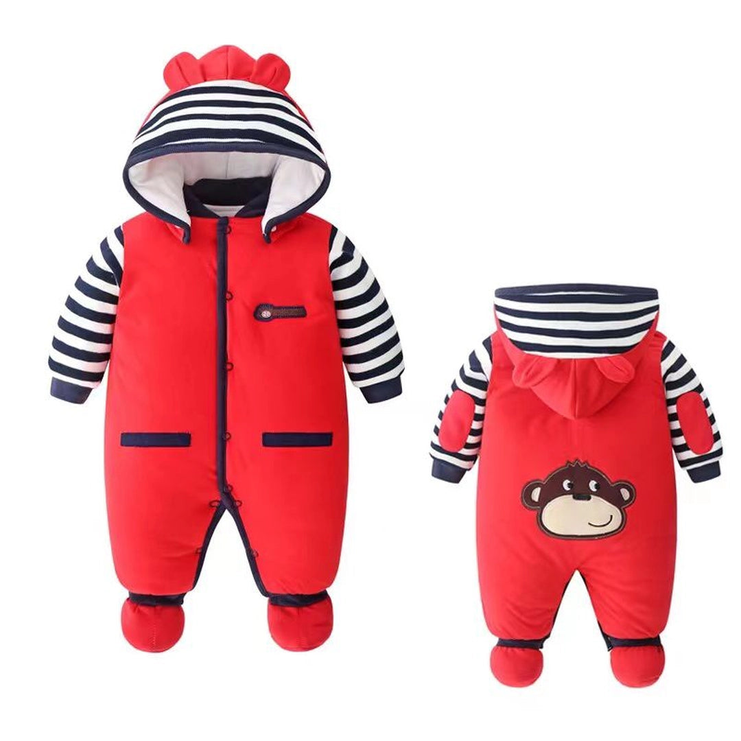 Naughty Monkey Red Winter Romper V2 8 - Minitaq baby kids clothes dress