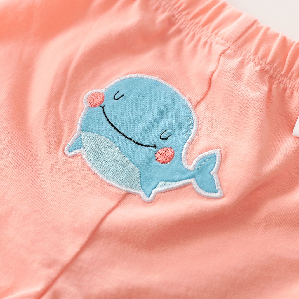 Cute Whale Romper With Pyjamas And Bib Set 12 - Minitaq baby kids clothes dress