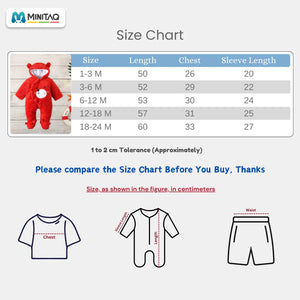 Cozy Red Teddy Bear Cartoon Romper 5 - Minitaq baby kids clothes dress