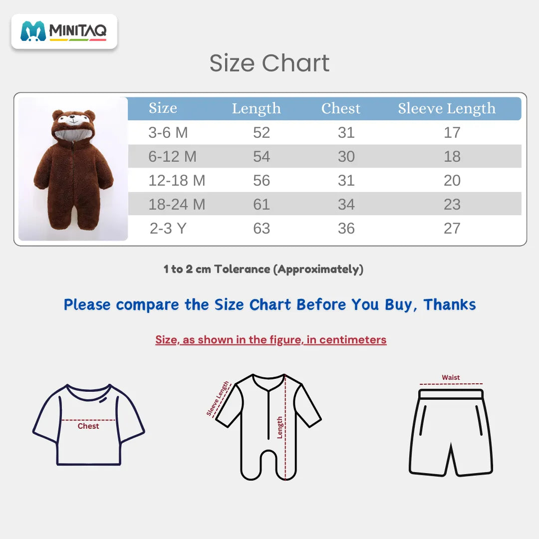 Chocolate Brown Bear Cartoon Baby Romper 18 - Minitaq baby kids clothes dress