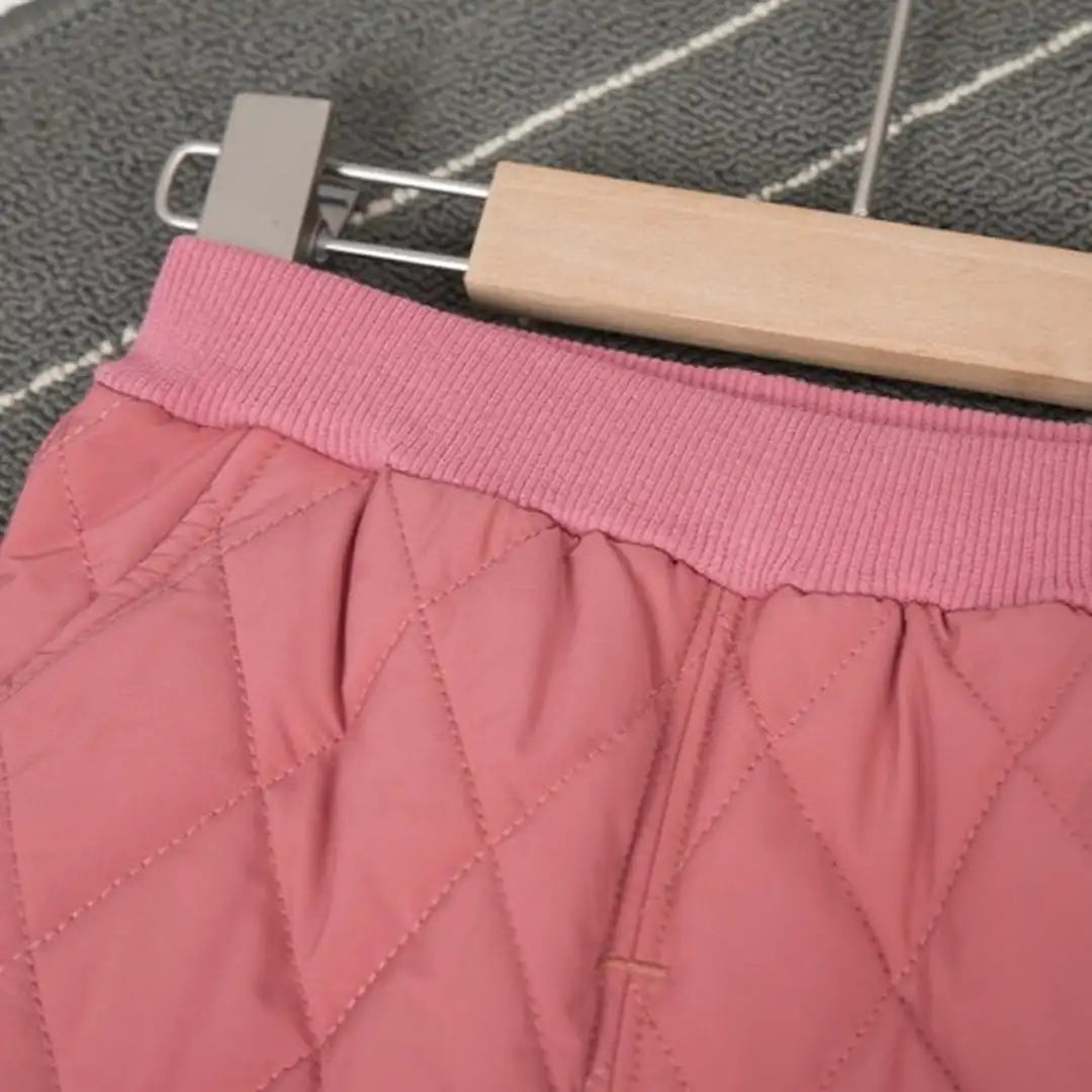 Pink Quilted Puffer N Fur Pocket Style Set - Minitaq baby kids clothes dress