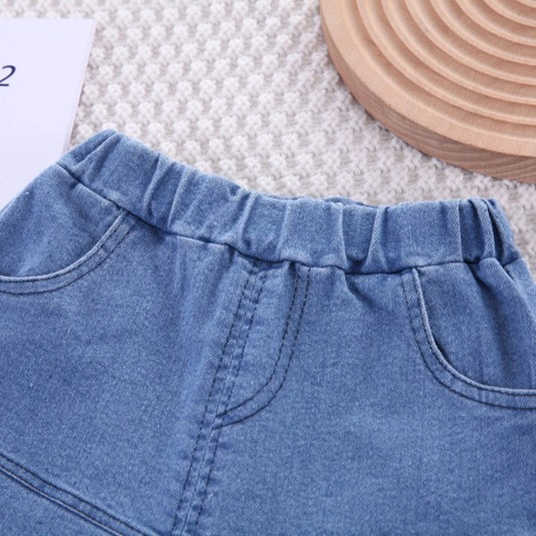 Classic White Shirt with Blue Denim Shorts - Minitaq baby kids clothes dress 