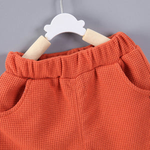 Modern Waffle Soft Carrot T-Shirt and Shorts 6 - Minitaq baby kids clothes dress