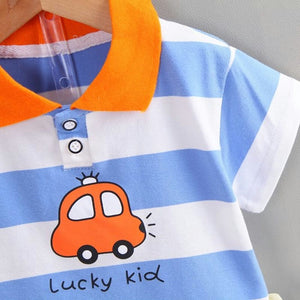 Lucky Kid Car Design Shirt and Shorts 8 - Minitaq baby kids clothes dress