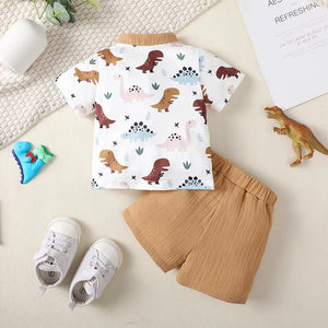 Dinosaurs Summer 2 piece Set Shirt And Shorts 9 - Minitaq baby kids clothes dress