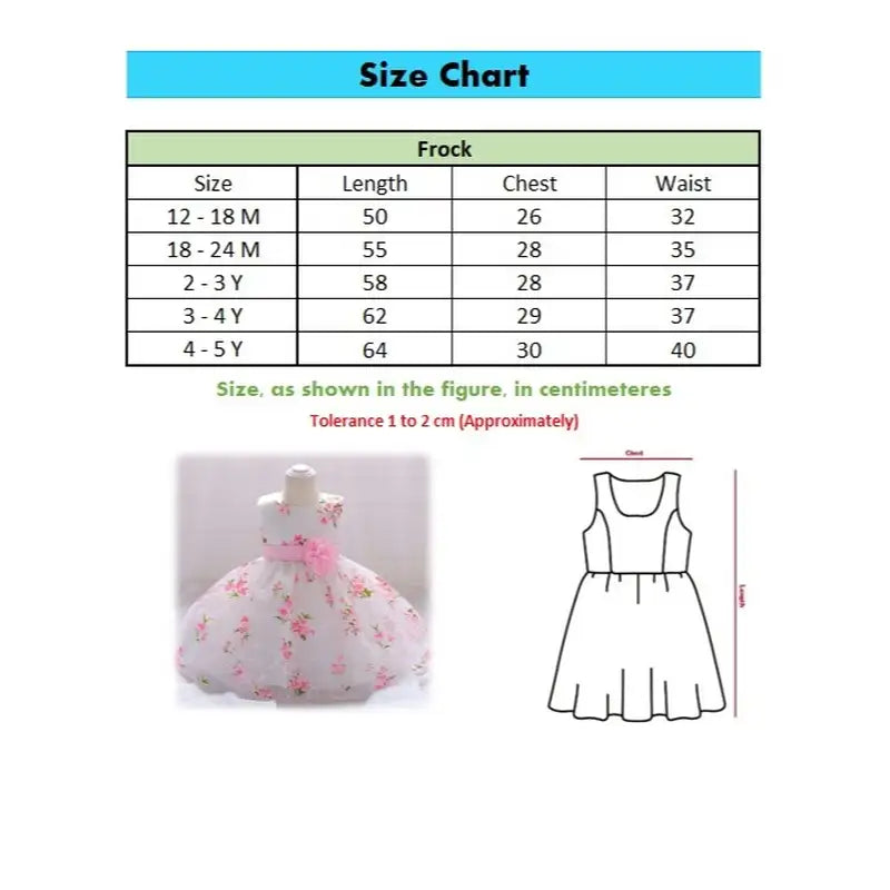 White N Pink Floral Frock Dress For Infants Toddlers 8 - Minitaq baby kids clothes dress