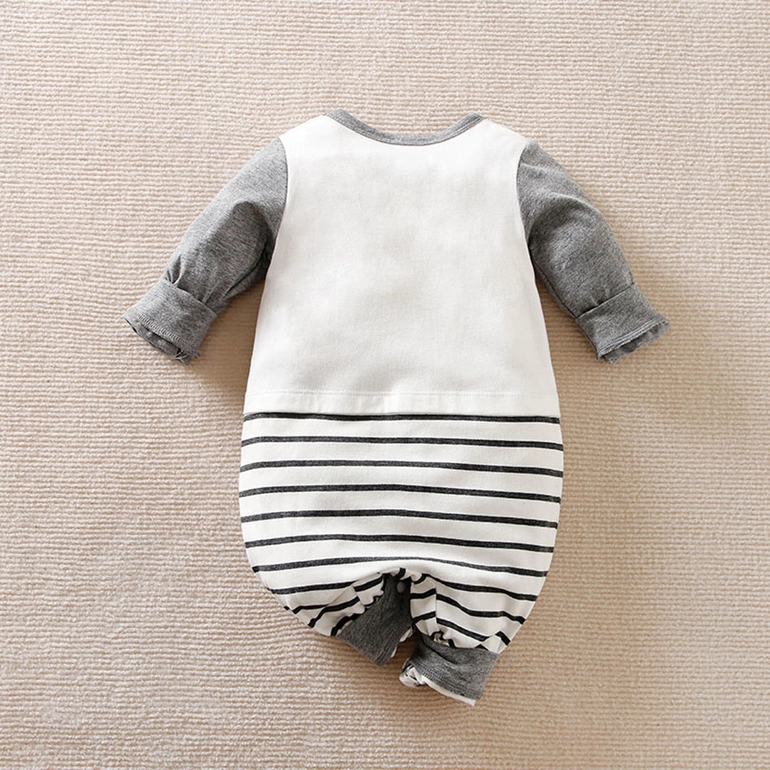 Gray Elephant With Umbrella Baby Romper 8 - Minitaq baby kids clothes dress