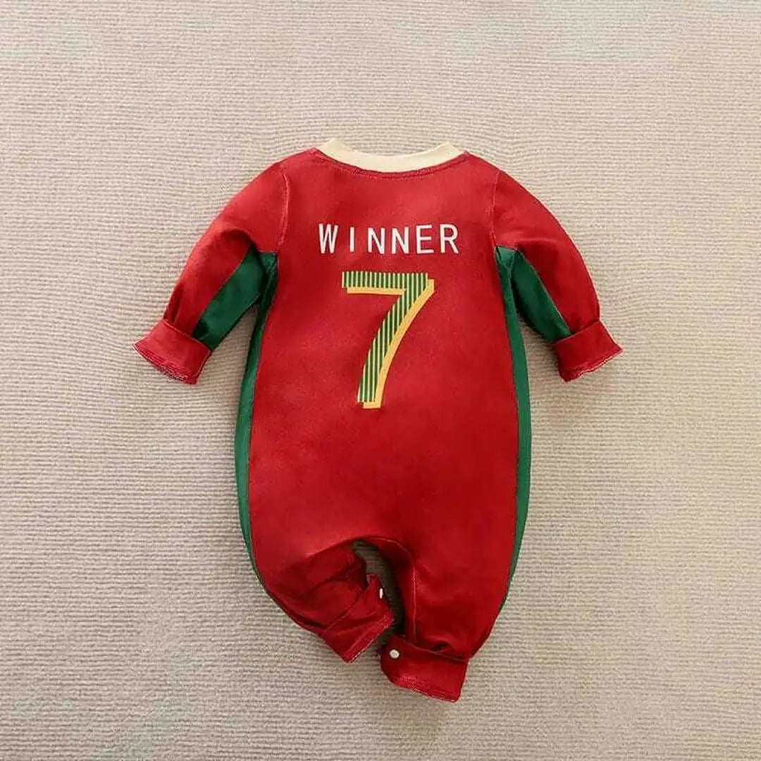 Football Sports Style Red Baby Romper 9 - Minitaq baby kids clothes dress