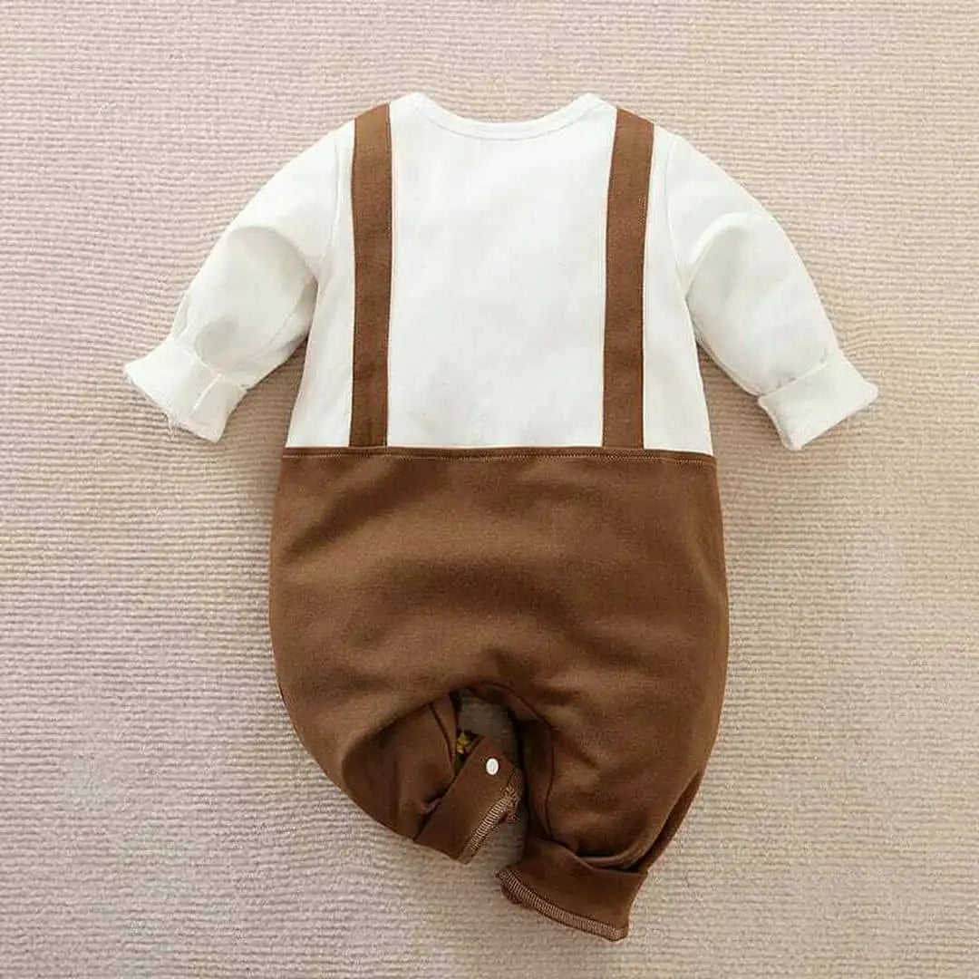 Have Fun Brown White Baby Romper 8 - Minitaq baby kids clothes dress