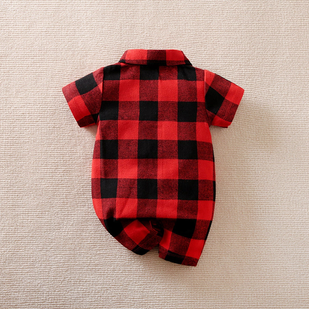 Red Black Plaid Pattern Summer Cotton Romper 8 - Minitaq baby kids clothes dress