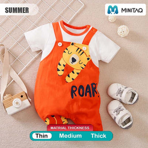 Cute Tiger Roar Orange Baby Romper 2 - Minitaq baby kids clothes dress