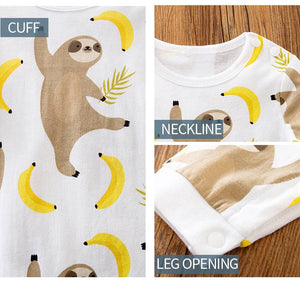 Fun with Animal and Banana Romper 3 - Minitaq baby kids clothes dress