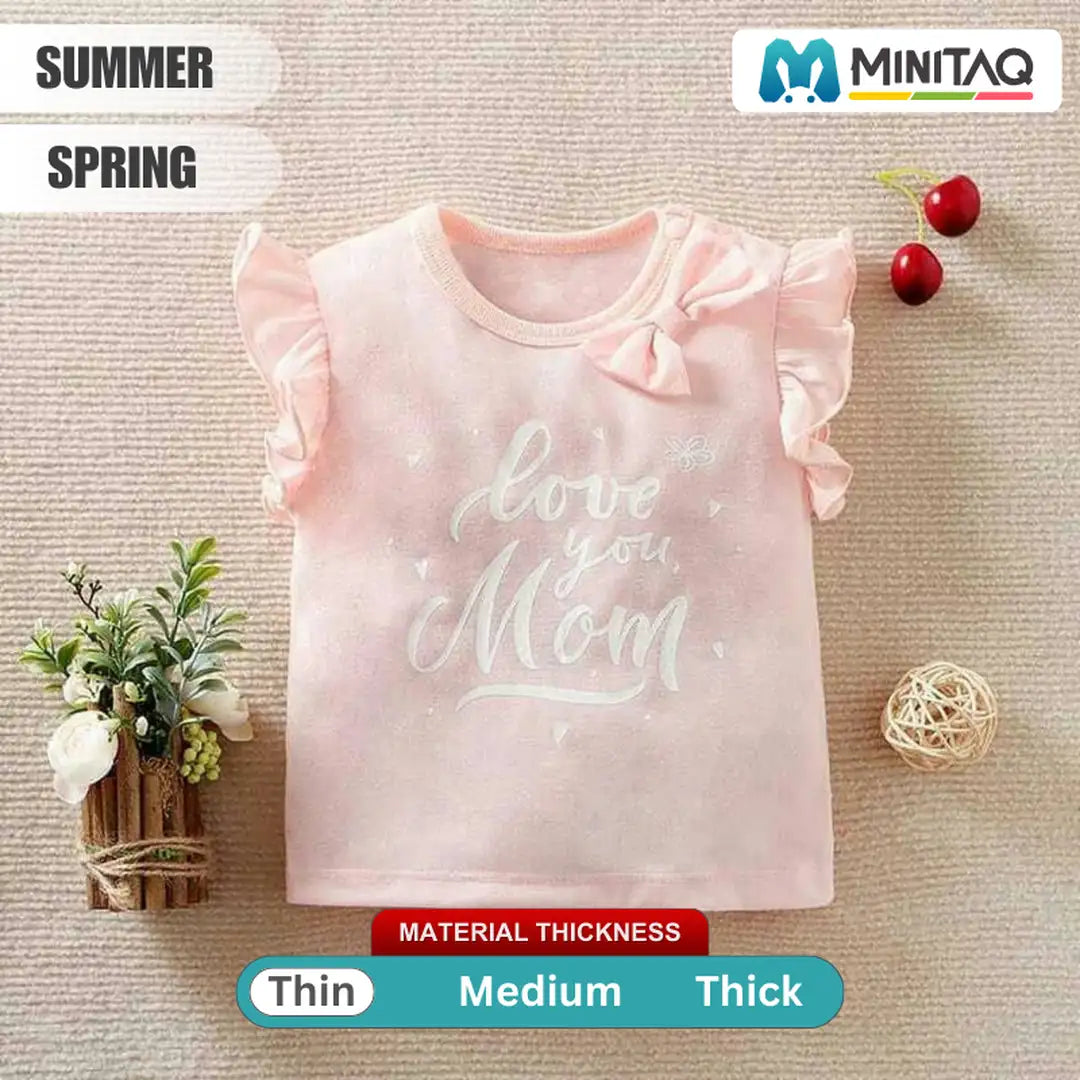 Love Mom Baby Girl Pink Top 2 - Minitaq baby kids clothes dress