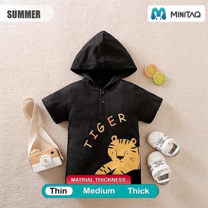 Tiger Black Hooded T-Shirt for Kids 2 - Minitaq baby kids clothes dress