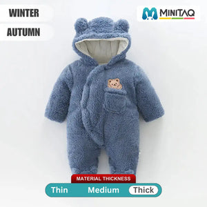 Bear in the Pocket Design Blue Baby Romper 8 - Minitaq baby kids clothes dress