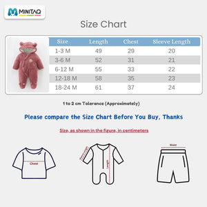 Bear in the Pocket Design Plum Baby Romper 12 - Minitaq baby kids clothes dress