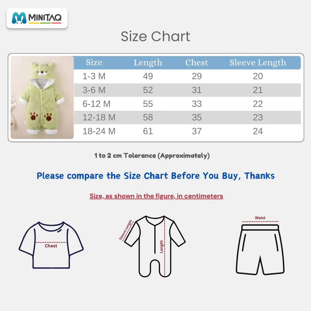 Stylish Bear Paws Embroidered Green Romper 5 - Minitaq baby kids clothes dress