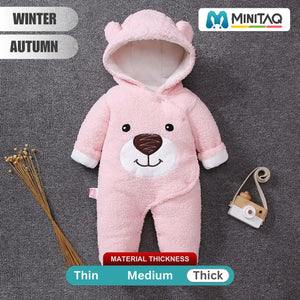 Pink Cute Teddy Bear Design Baby Romper 9 - Minitaq baby kids clothes dress