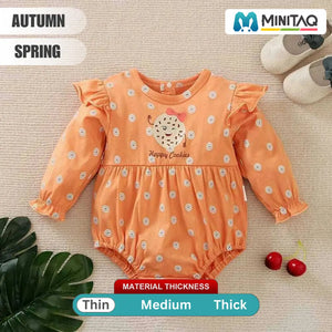 Orange Casual Baby Girl Onesie 2 - Minitaq baby kids clothes dress