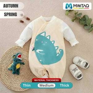 Casual Cartoon Cream White Baby Romper 2 - Minitaq baby kids clothes dress