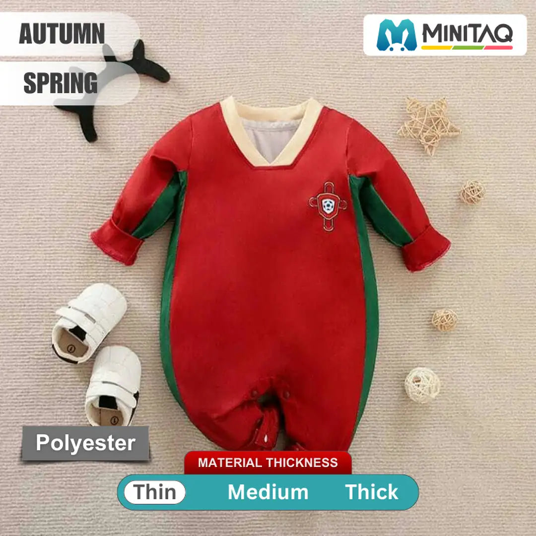 Football Sports Style Red Baby Romper 2 - Minitaq baby kids clothes dress