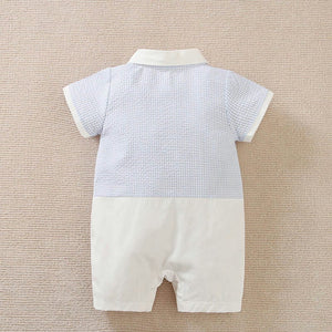 Plisse Style Light Blue Summer Romper 9 - Minitaq baby kids clothes dress