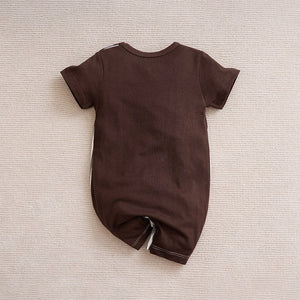 Cute Mini Mice Brown N Gray White Baby Romper 9 - Minitaq baby kids clothes dress