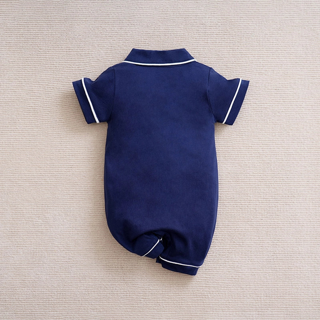 Comfy Cotton Baby Dark Blue Sleeping Romper 9 - Minitaq baby kids clothes dress