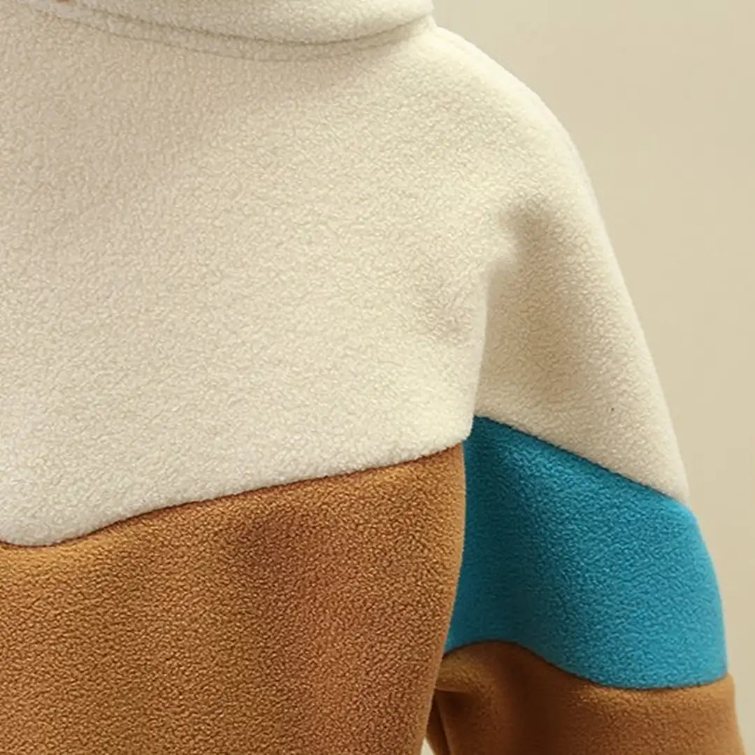 Beige Brown N Blue Color Block Jacket - Minitaq baby kids clothes dress