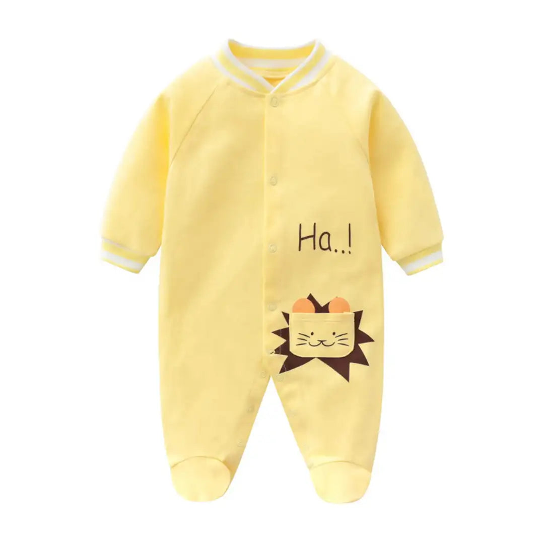 Adorable Cat Yellow Baby Romper 1 - Minitaq baby kids clothes dress