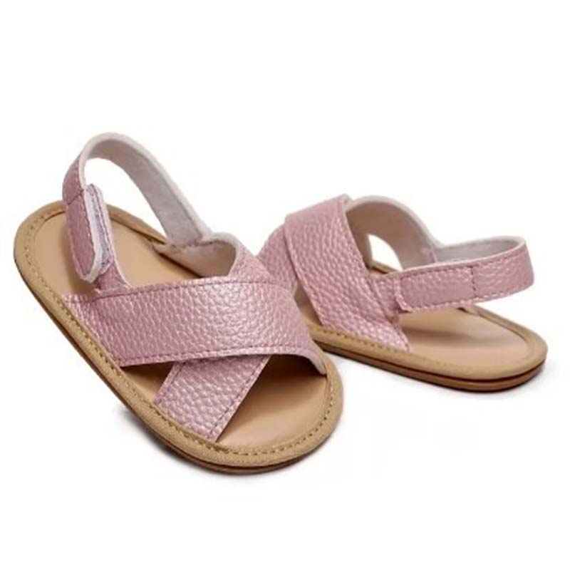 Pink Leather Back Strap Summer Baby Sandals 1 - Minitaq baby kids clothes dress