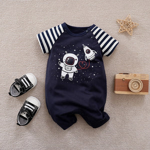 Fun In Space With Astronaut Summer Romper 1 - Minitaq baby kids clothes dress