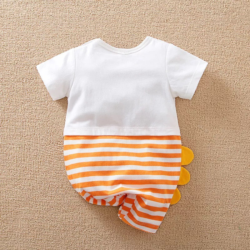 Dino Fun Party Orange Romper 4 - Minitaq baby kids clothes dress