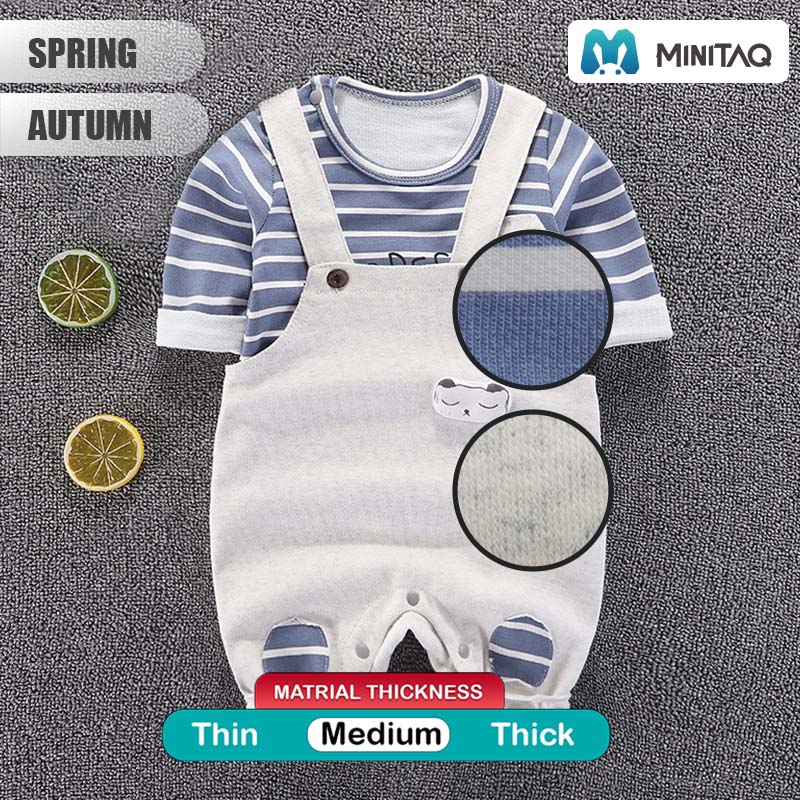 Blue N White Dungaree Style Baby Clothes 2 - Minitaq baby kids clothes dress