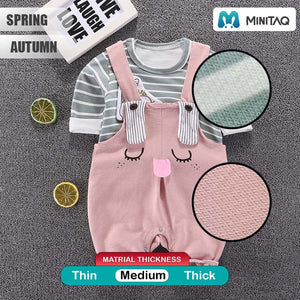 Pink Dungaree Style Baby Romper 2 - Minitaq baby kids clothes dress