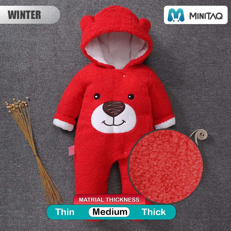 Red Color Winter Baby Romper 3 - Minitaq baby kids clothes dress