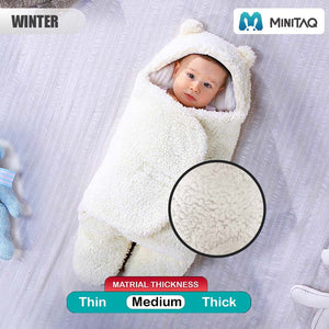 Comfy Snow White Winter Baby Swaddle 2 - Minitaq baby kids clothes dress