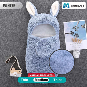 Light Blue Rabbit Style Winter Swaddle 2 - Minitaq baby kids clothes dress