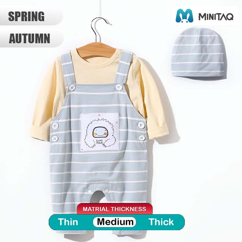 Light Lines Color Baby Romper With Cap 2 - Minitaq baby kids clothes dress