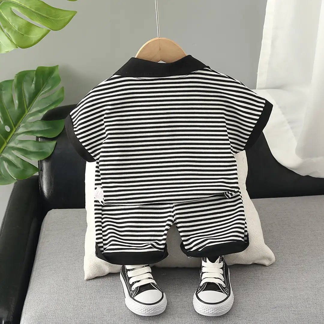 Little Gentleman Striped 2pc Set for Summers 12 - Minitaq baby kids clothes dress