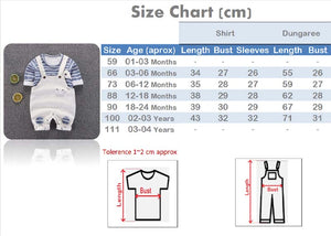 Blue N White Dungaree Style Baby Clothes 3 - Minitaq baby kids clothes dress