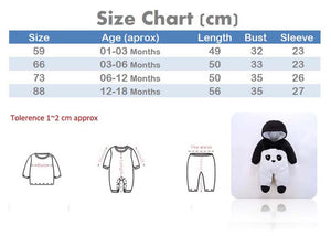 Black N White Panda Winter Baby Romper 3 - Minitaq baby kids clothes dress