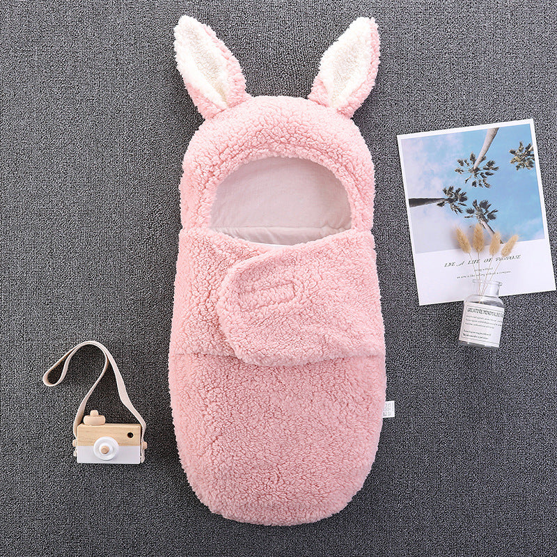 Pastel Pink Rabbit Style Winter Swaddle 1 - Minitaq baby kids clothes dress