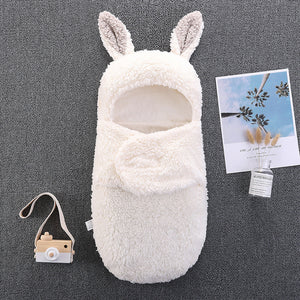 Furry White Baby Winter Swaddle Wrapper 1 - Minitaq baby kids clothes dress