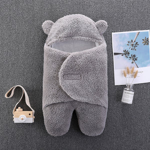 Grey Color Thick Winter Baby Swaddle 1 - Minitaq baby kids clothes dress