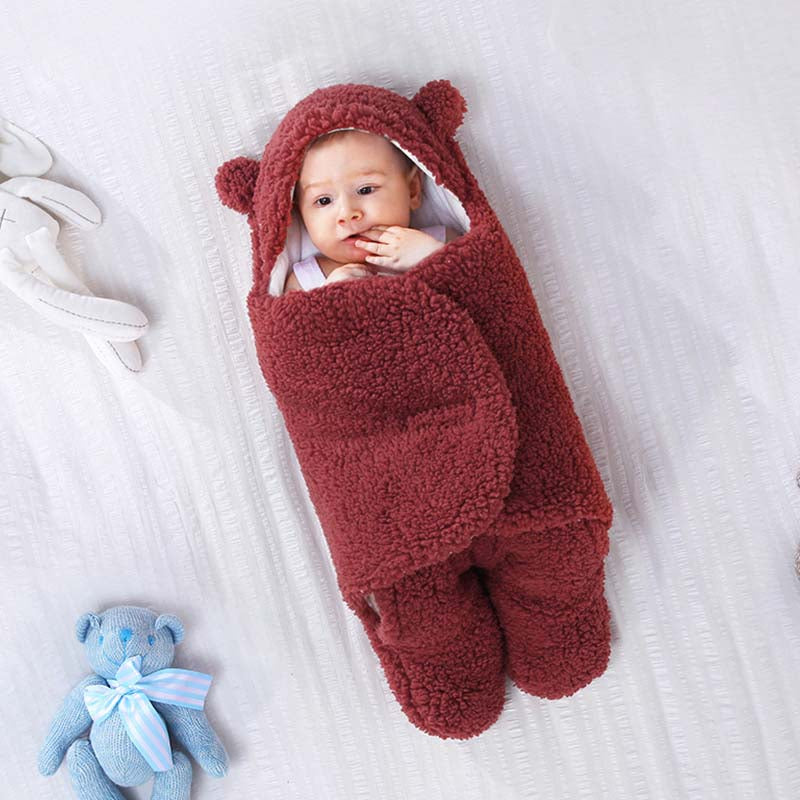 Cherrywood Color Winter Baby Swaddle 1 - Minitaq baby kids clothes dress